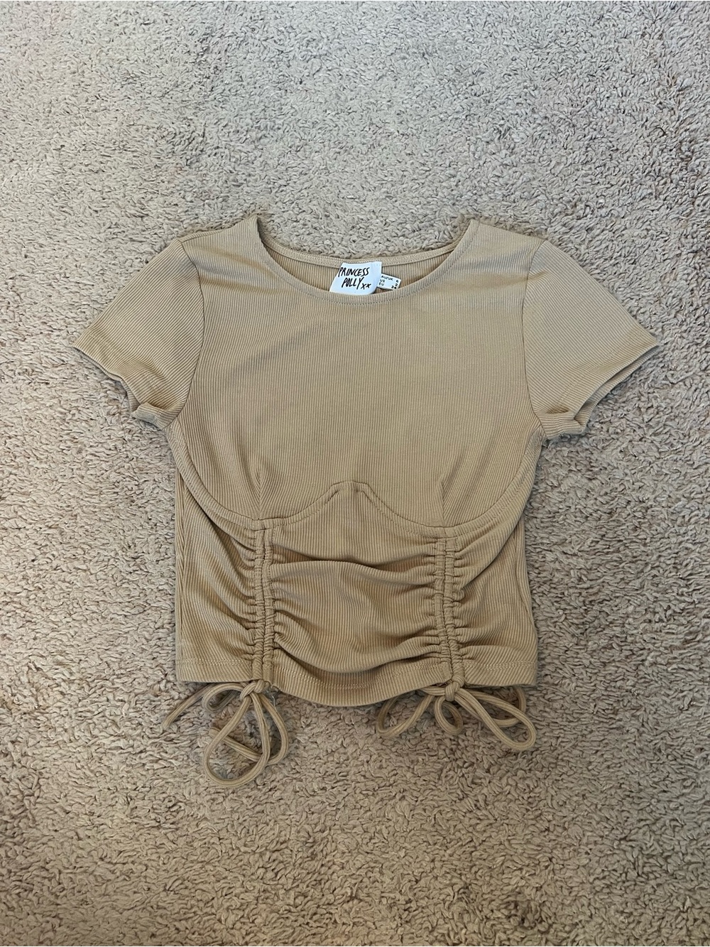 Princess Polly Tan Crop Top